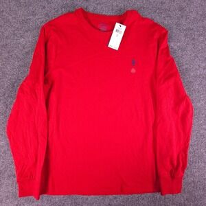 NWT Polo Ralph Lauren Shirt Mens Large Red Tee Classic Crew Neck Custom Slim Fit